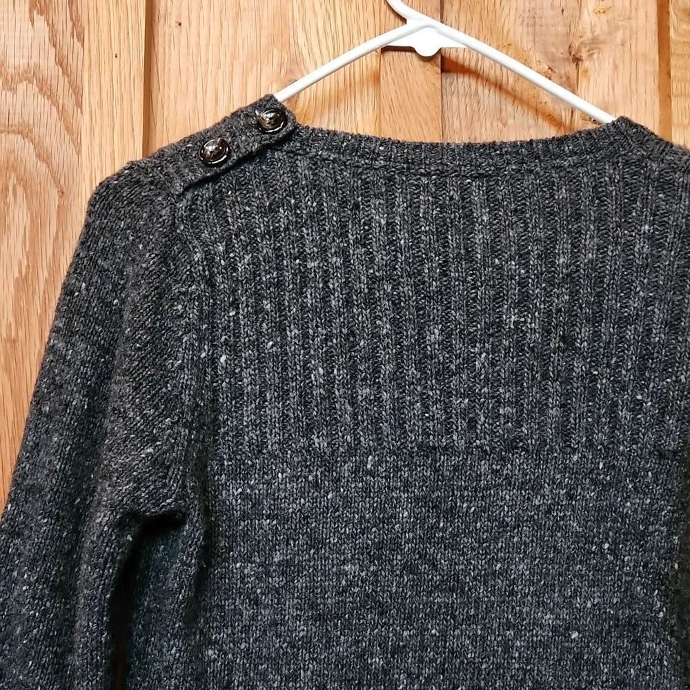 Boden Wool & Alpaca Sweater Dress, Vintage Size 8, Gray, Black White Multi Knit